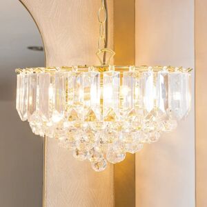 Nia Brass and Acrylic 3 Light Pendant Ceiling Light