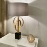 Ex-Display - Ember Gold Distressed Lamp on Marble Base