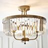 Masika Brass & Glass Pendant Ceiling Light