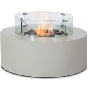 Maui Dove Grey Outdoor Round Fire Pit Coffee Table