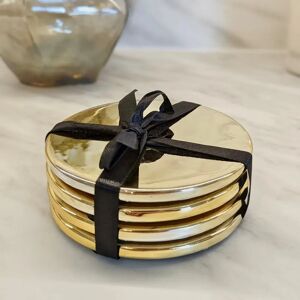 Thenon Set of 4 Gold Coasters