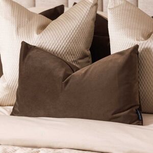 Delanie Chocolate Velvet Bolster Cushion - 30x50cm