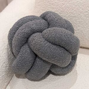 Bailey Charcoal Boucle Knot Cushion