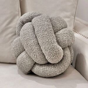 Bailey Grey Boucle Knot Cushion