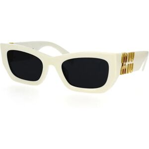 Miu Miu , Miu Miu Oversized Rectangular Sunglasses ,White female, Sizes: 53 MM