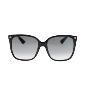 Gucci , Trendy Rectangular Sunglasses with Metal Logo ,Black female, Sizes: 57 MM