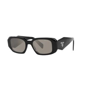 Prada , Black/Silver Sunglasses ,Black female, Sizes: 49 MM