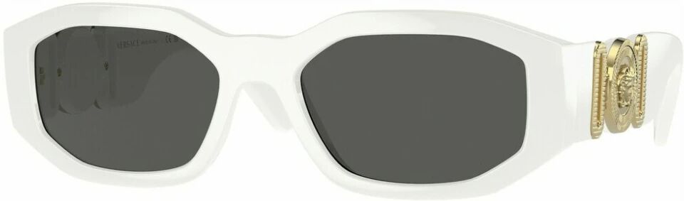 Versace , Aviator Sunglasses in White and Grey ,White female, Sizes: 53 MM