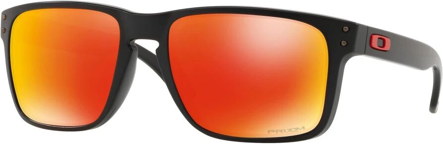 Oakley , Matte Black Sunglasses with Prizm Ruby ,Black male, Sizes: 59 MM