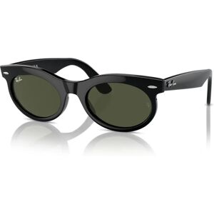 Ray-Ban , Oval Wayfarer Sunglasses ,Black unisex, Sizes: 50 MM, 53 MM