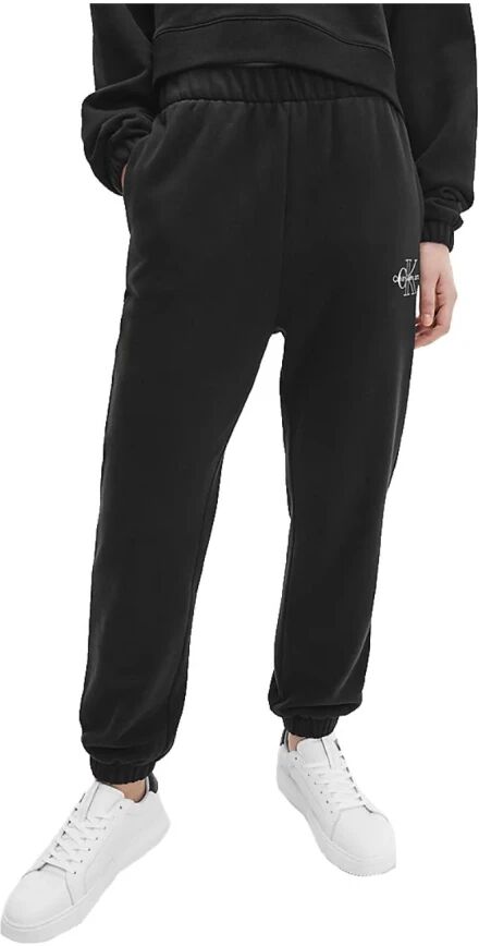 Calvin Klein , Sporty Sweatpants for Women ,Black female, Sizes: S, M