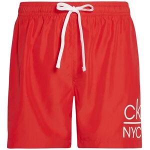 Calvin Klein , NYC Polyester Swim Shorts ,Red male, Sizes: S