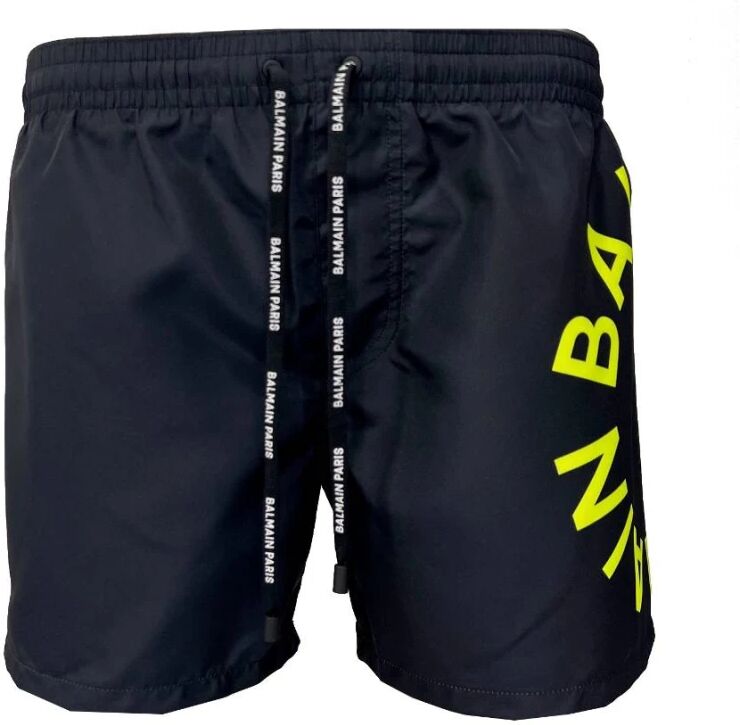 Balmain , Mens Short Swimwear with Balmain Paris Logo ,Black male, Sizes: S, L, 2XL, XL