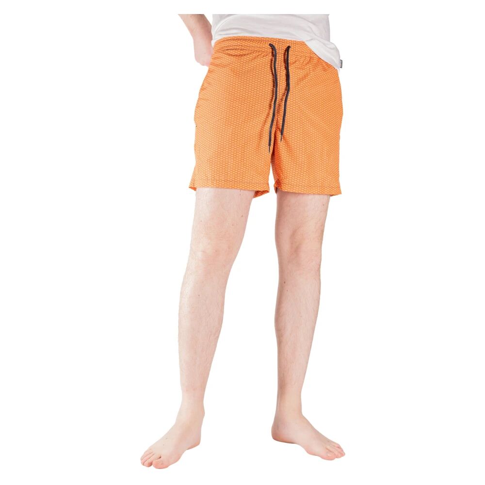 Drumohr , Orange Printed Swimwear for Men ,Orange male, Sizes: S, XL