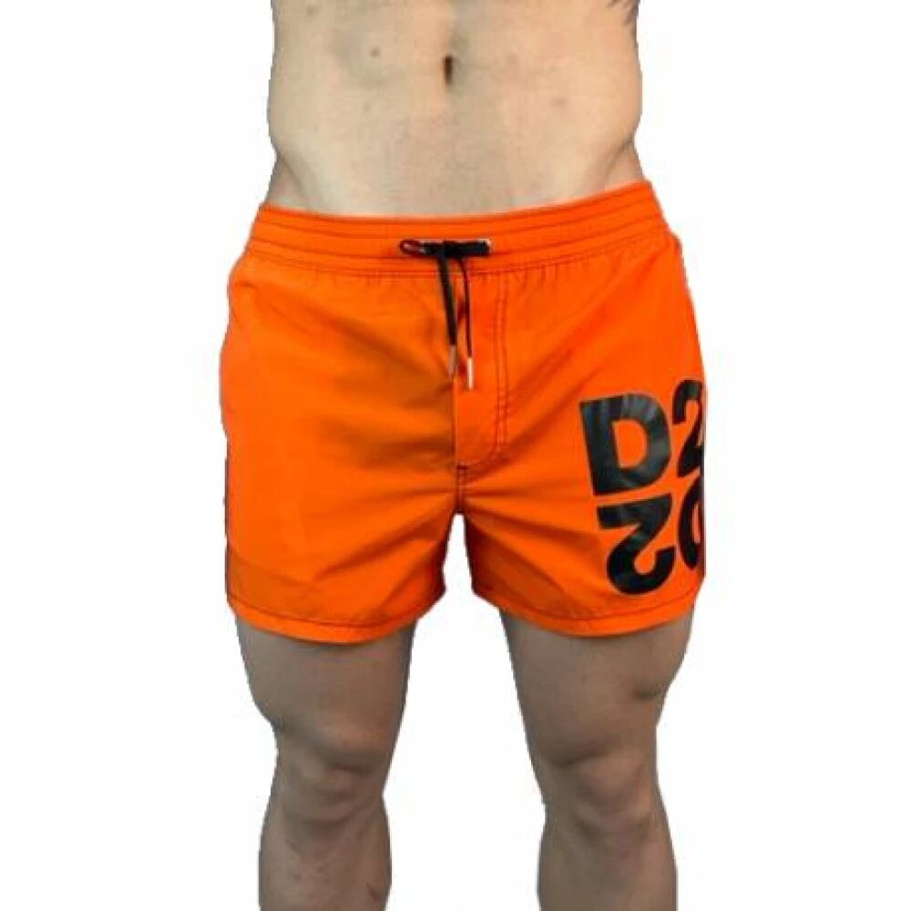 Dsquared2 , Men`s Beach Swimwear, Bajared2 Short Leg, Orange ,Orange male, Sizes: 2XL, S, XL