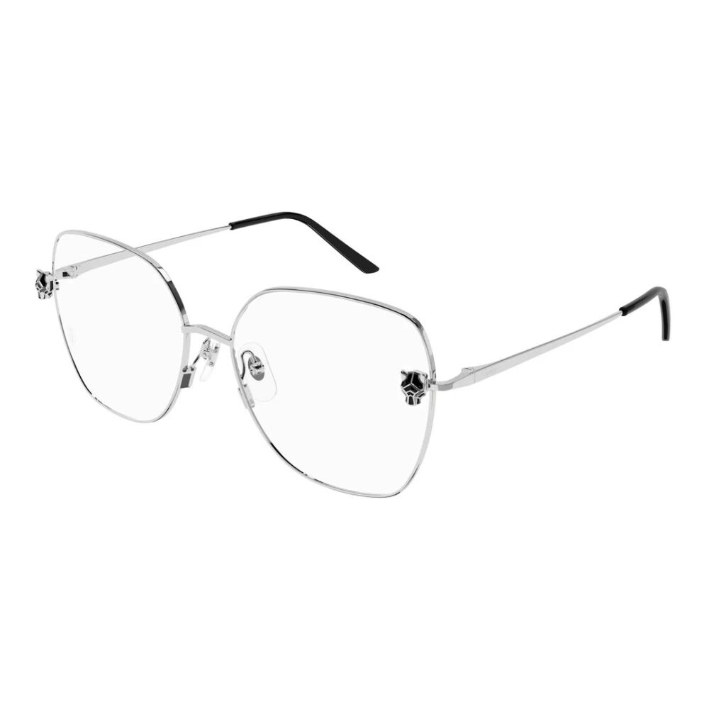 Cartier , Metallic Optical Glasses for Women ,Gray unisex, Sizes: 57 MM