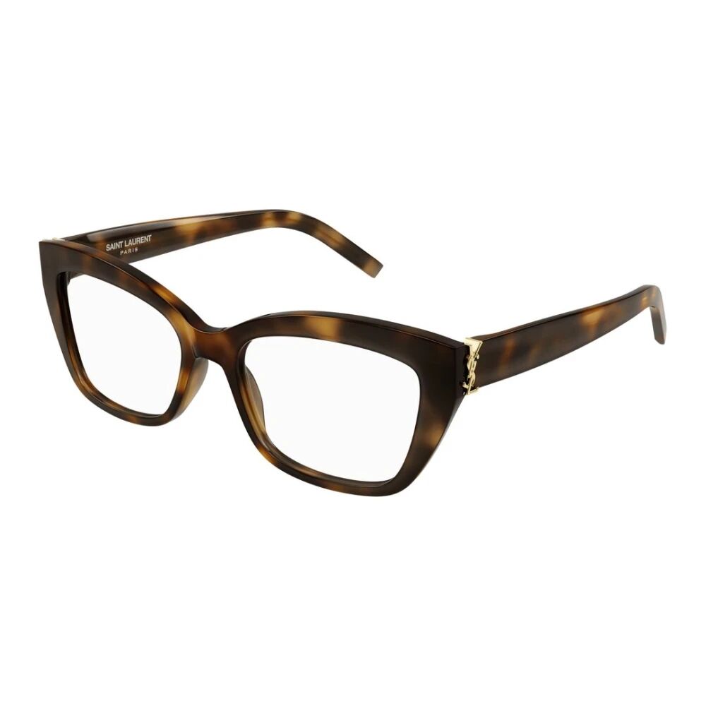 Saint Laurent , Optical Donna Acetate Glasses ,Brown unisex, Sizes: 53 MM