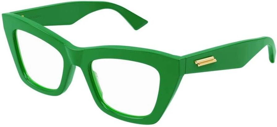 Bottega Veneta , Optical Donna Recycledacetate Glasses ,Green unisex, Sizes: 50 MM