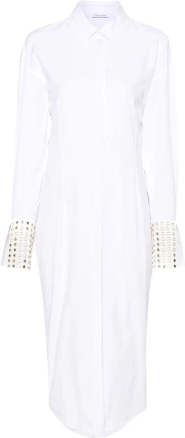 Patrizia Pepe , Optical White Chemisier ,White female, Sizes: XS, 2XS, M, S