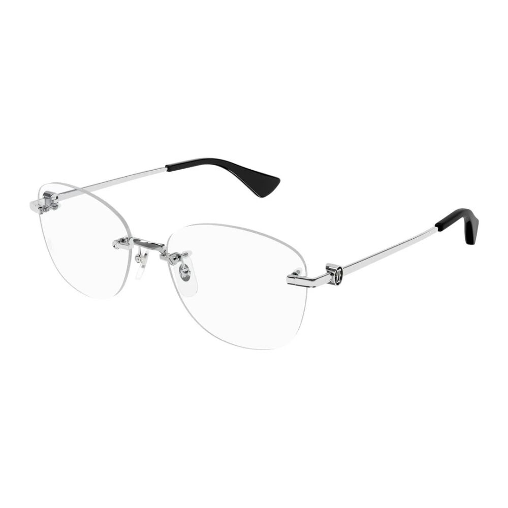 Cartier , Metallic Optical Glasses for Women ,Gray unisex, Sizes: 56 MM