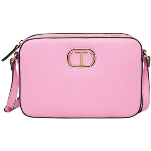 Twinset , Camera Case with Oval T Design ,Pink female, Sizes: ONE SIZE