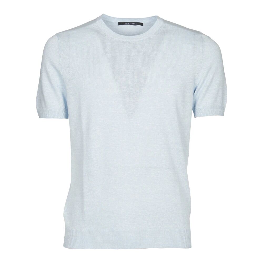 Tagliatore , Men's Clothing T-Shirts & Polos Blue Ss24 ,Blue male, Sizes: XL, L, M