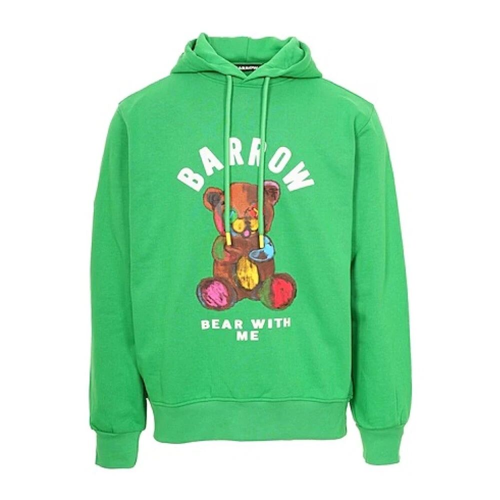 Barrow , Men's Clothing Sweatshirts Verde Ss24 ,Green male, Sizes: M, L, S, XS
