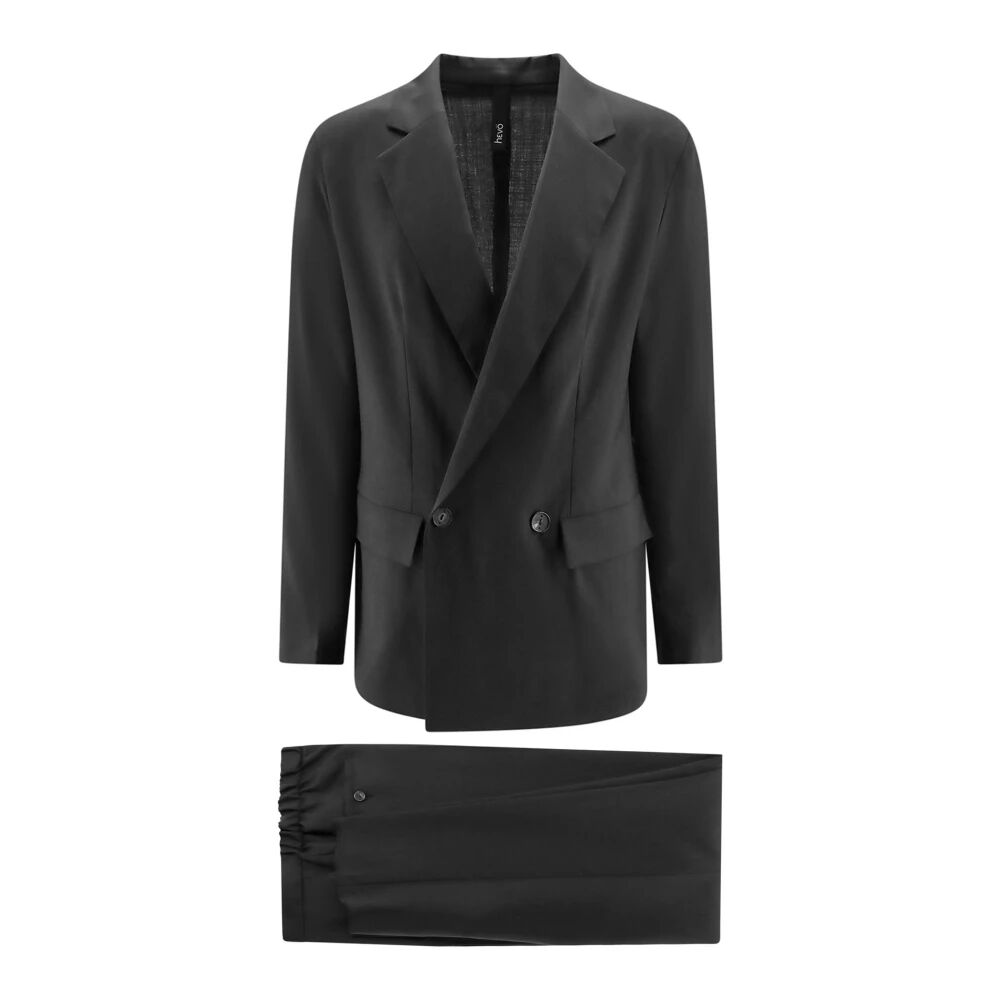 Hevo , Men's Clothing Suits Black Ss24 ,Black male, Sizes: XL