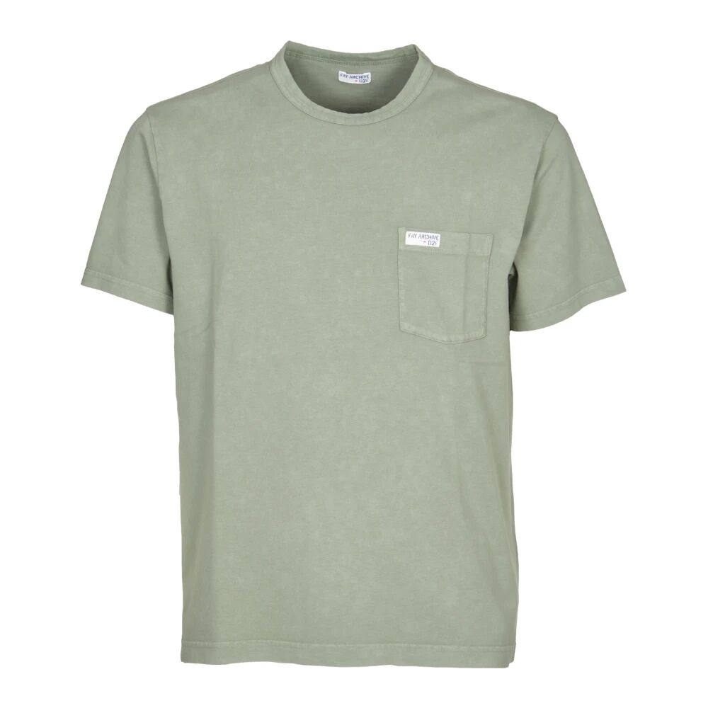 Fay , Men's Clothing T-Shirts & Polos Green Ss24 ,Green male, Sizes: M, XL, 2XL, L