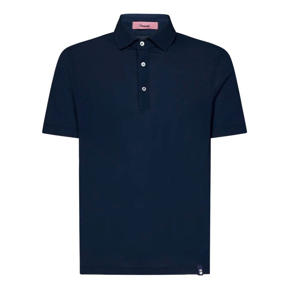 Drumohr , Men's Clothing T-Shirts & Polos Blue Ss24 ,Blue male, Sizes: S, M, 3XL, L, 2XL, XL