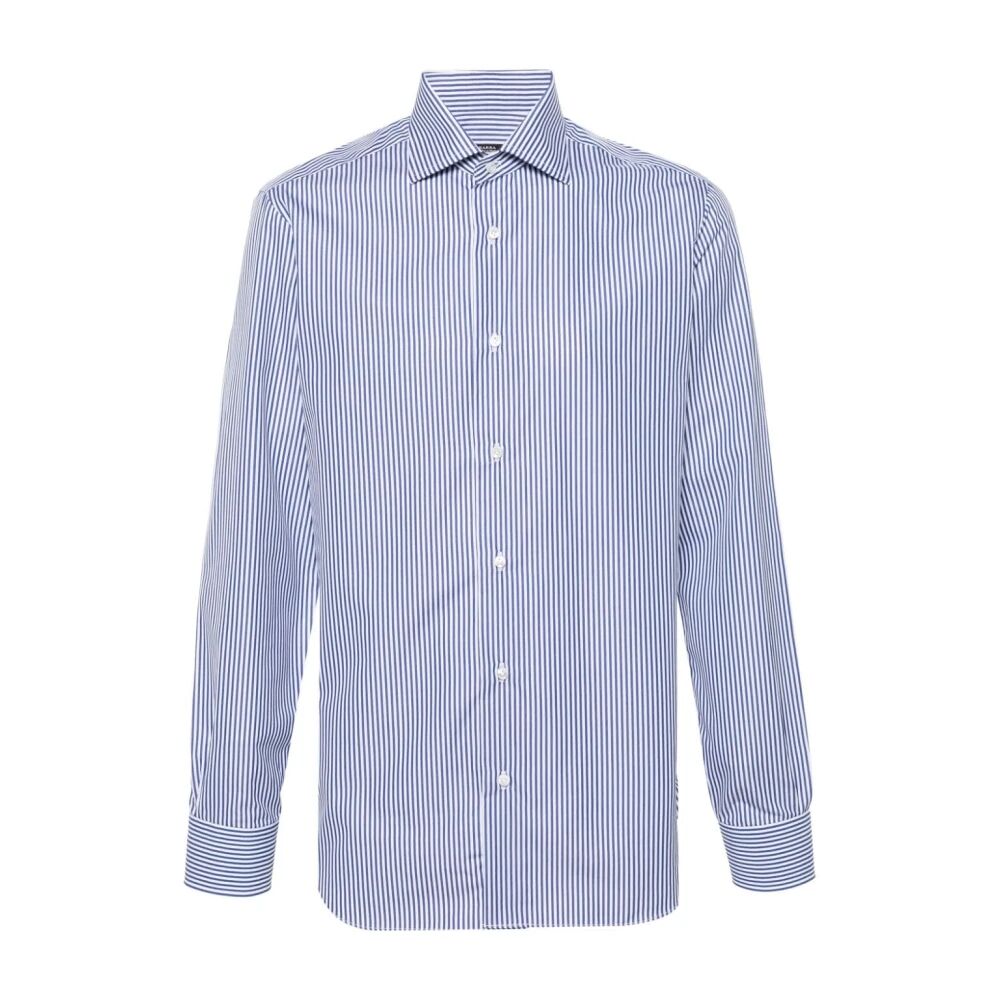 Barba , Men's Clothing Shirts White Ss24 ,Blue male, Sizes: M, 2XL, L