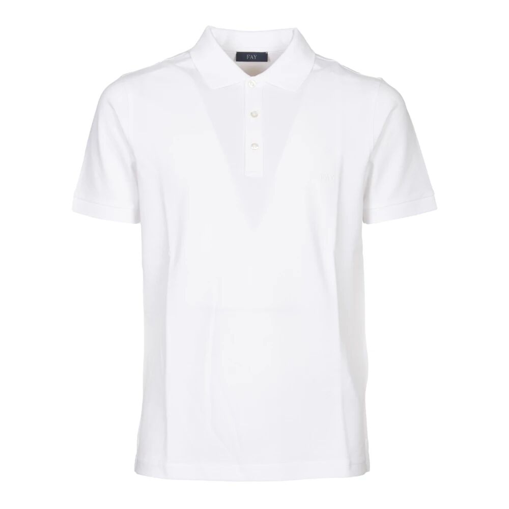 Fay , Men's Clothing T-Shirts & Polos White Ss24 ,White male, Sizes: 3XL, 2XL, M, XL, L