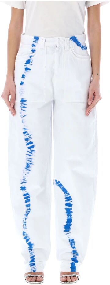 REV , Women's Clothing Jeans White Tie Dye Ss24 ,White female, Sizes: W26