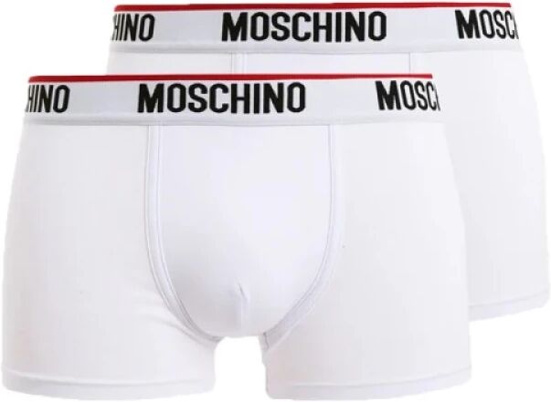 Moschino , Men`s White BiPack Boxer - Upgrade Your Underwear Game ,White male, Sizes: M