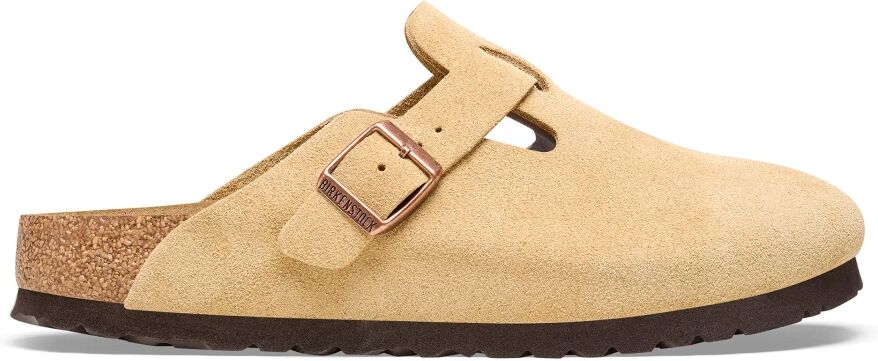 Birkenstock , Suede Clogs Boston Style ,Beige female, Sizes: 5 UK, 6 UK, 4 UK, 7 UK, 8 UK