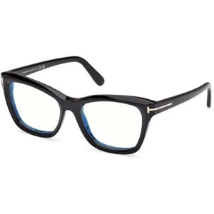 Tom Ford , Shiny Black Sungles ,Black unisex, Sizes: 53 MM