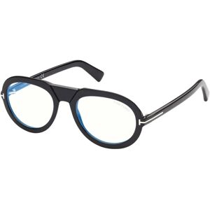 Tom Ford , Blue Filter Eyewear Frames FT 5756-B ,Black unisex, Sizes: 53 MM