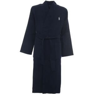 Polo Ralph Lauren , Luxury Cotton Bathrobe ,Blue male, Sizes: L/XL, S/M