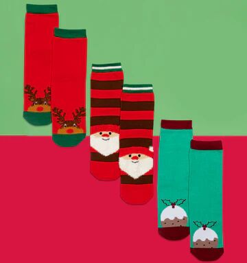 Blade & Rose   Christmas Sock Gift Set - 3 Pack   Christmas Clothing For Babies & Toddlers   Sizes 0-4 Years