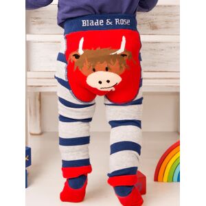 Blade & Rose UK Blade & Rose   Hamish Highland Cow Leggings   Unisex Leggings For Babies & Toddlers   Sizes 0-4 Years