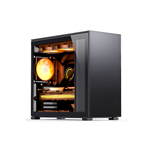 Jonsbo D41 Standard ATX PC Case – Black, Tempered Glass