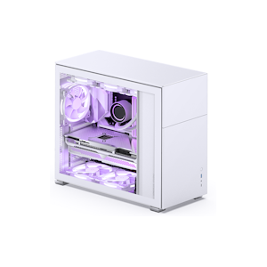 Jonsbo D41 Standard ATX PC Case – White, Tempered Glass