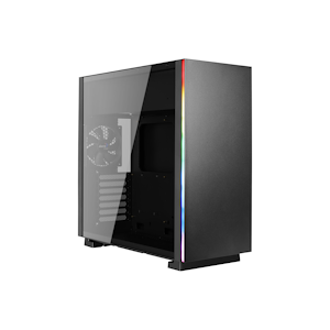 Aerocool Glo RGB Mid-Tower Case - Black Tempered Glass