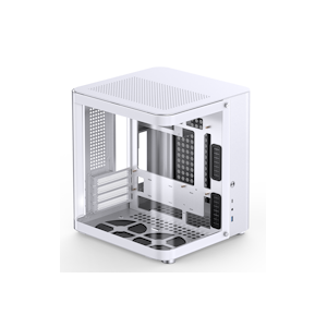Jonsbo TK-1 2.0 Micro-ATX Case, Tempered Glass - White