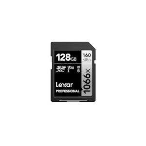 Lexar Professional 1066x 128GB SDXC UHS-I Class 10 Flash Memory Card (LSD1066128G-BNNNG)