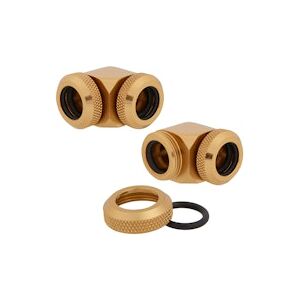 Corsair Hydro X Series XF Hardline 90° Angled 12mm Gold Fitting - Twin Pack (CX-9052023-WW)