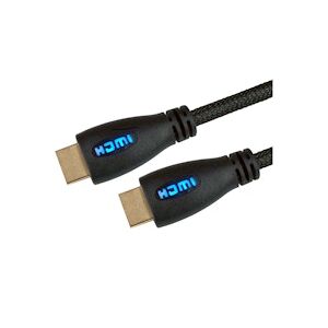 Overclockers UK OcUK Value 2m Blue LED HDMI v2.0 Braided Cable (99HD4-02-BL)