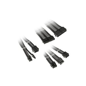 Kolink Core Adept Braided Cable Extension Kit - Jet Black/Stone Grey