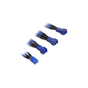 BitFenix Alchemy 3-Pin to 3x 3-Pin Adapter 60cm - sleeved blue/blue