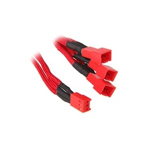 BitFenix Alchemy 3-Pin to 3x 3-Pin Adapter 60cm - sleeved red/red